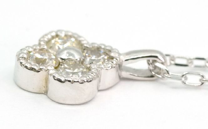 0.11ｃｔ 10金 ネックレス ホワイトゴールド 管理番号RTJ-022 246-007-b