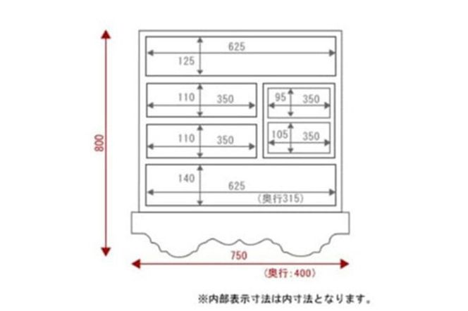 仙台箪笥 中型車箪笥 常盤色漆塗り (申込書返送後、3ヶ月～8ヶ月程度でお届け) [仙台箪笥 タンス たんす 小型 高級 工芸品 伝統]|06_kyk-340701