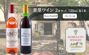 是里 ワイン 果実酒 キャンベルロゼ ベーリーA 720ml 各1本 岡山 赤磐市 お酒