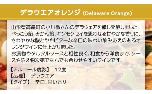 デラウエアオレンジ Delaware Orange 750ml×1 茨城県産 牛久醸造場 日本ワイン ワイン お酒 贈り物 上品 果実 クリスマス 誕生日 オレンジワイン 辛口 デラウェア ライトボディ