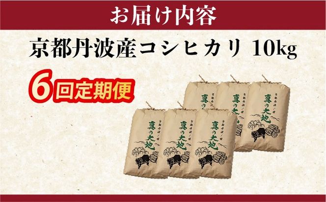 【定期6回】令和7年産コシヒカリ 10kg×6回 京都丹波産 農家直送 産地直送 スピード配送【～3月31日まで】※北海道･沖縄･離島への配送不可