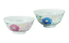 九谷焼　組飯碗・花はな（2個セット） 172111_CY2307