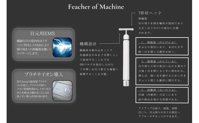 ポイントケア特化美顔器 プラチナヘッド×EMS TILLET I-UP【カラーをお選びください】