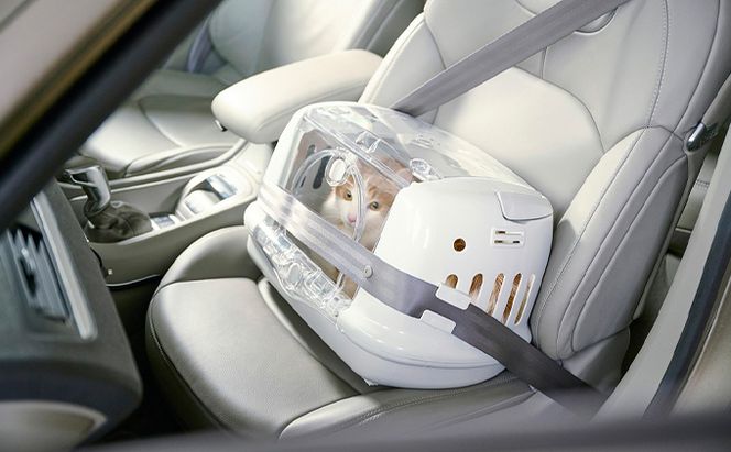 ペットハウス&キャリー アイボリー P-HC480 アイリスオーヤマ ペット用品 ペットグッズ ペットキャリーバッグ 猫 小型犬 おうち 出し入れラク 車 移動 シートベルト固定 給水ボトル 