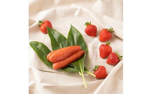 【2025年12月より順次発送】あまおう1パック(約250g～)＆ふくや味の明太子100g【南国フルーツ株式会社】_HA1900