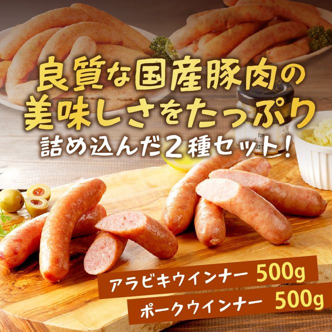 【昔ながらのお肉屋さん】ヒライの手造りウインナー満足セット1kg【2401I00122】