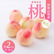 【産地直送】和歌山県産 桃 約2kg（5～8玉）秀品 もも