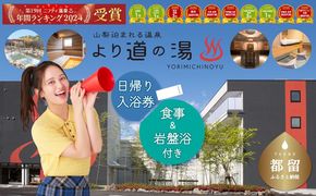 DE001　より道の湯　日帰り入浴券（食事＋岩盤浴付き）
