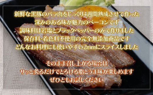 【定期12ヶ月】鹿追産 自然放牧圧巻の黒豚 無添加ベーコン＆無添加ソーセージ SKN073