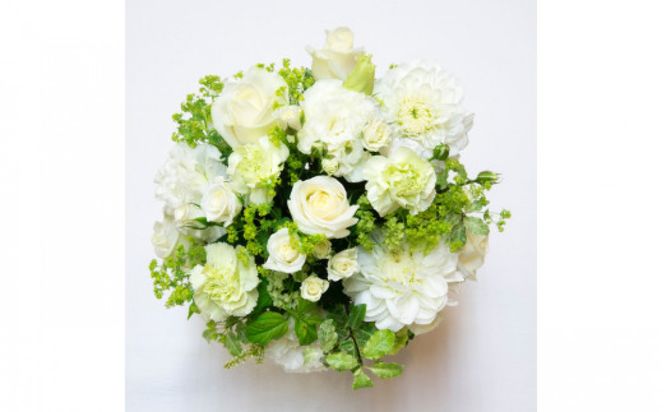 アレンジメント Mサイズ_ホワイト/グリーン系 142069_BN016VC03