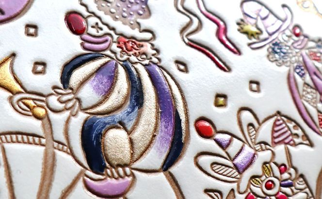 【文庫屋大関】マカロンポーチ ピエロ＜ソワレ＞【皮革工芸品】 ポーチ ミニポーチ 小物入れ アクセサリー入れ イヤホン入れ 収納 保管ケース 手のひらサイズ  本革 革 皮革 工芸品 工芸 雑貨 ギフト プレゼント 日本製 東京