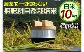 米 令和6年産 自然栽培米 にこまる ＜農薬を一切使わない無肥料栽培＞ 白米 10kg（5kg×2袋 精米したて） 《新米 京都丹波産 無農薬米栽培向き 厳選品種》