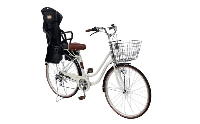 099X369-1 a.n.designworks/ STYLE KIX FAMILY276 チャイルドシート付 ベージュ【27型 自転車 完成品 組み立て不要 アウトドア サイクリング じてんしゃ 通勤 通学 新生活】