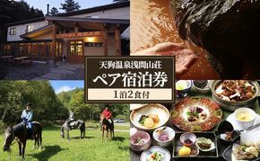 天狗温泉浅間山荘 ペア宿泊券（1泊2食付）長野 信州 小諸 ご当地 グルメ 旅行券 １泊２食付） 
