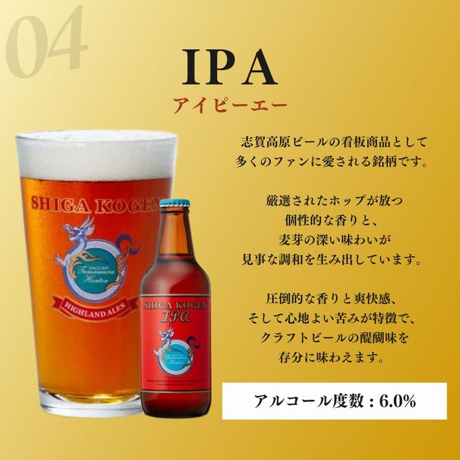 定期便 6ヶ月 志賀高原ビール24本セット ※WEB申込限定 【 クラフトビール 志賀高原ビール 飲み比べセット 玉村本店 ビール 詰め合わせ セット 地ビール 飲み比べ 黒ビール ipa ペールエール 酒 お酒 定期 お楽しみ 6回 】