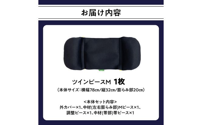 【R11009】姿勢に合わせてベストな形状に可変！姿勢維持クッション ツイン ピース Mサイズ