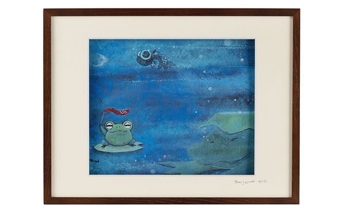 Harry＆Marie 名画 シリーズ(6)「ケロンからの便り」ハリーマリー ジクレー 絵画 インテリア アート 額装入り ファンタジー ジークレー 作品