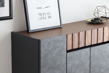 【東馬家具】クリート SB 120 CL【美しさ モダン 空間作り ワンランク上 贅沢 アカシア材 コンクリート調 完成品 脚のみ取付】(H060620)