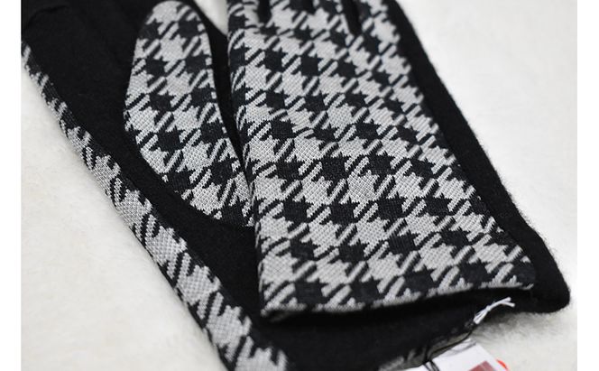NEWレディース手袋　千鳥柄（指で～る） ファッション 小物 冬 通勤 通学 お出かけ あったか手袋 あったかグッズ 女性用 女性用手袋 