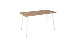 【＆FREL】ワークテーブル 天板（ミディアムオーク）脚/フレーム（ホワイト）幅120 奥行60 高さ72 インテリア デスク シンプル ワークデスク 作業デスク 作業テーブル パソコンデスク ※離島への配送不可