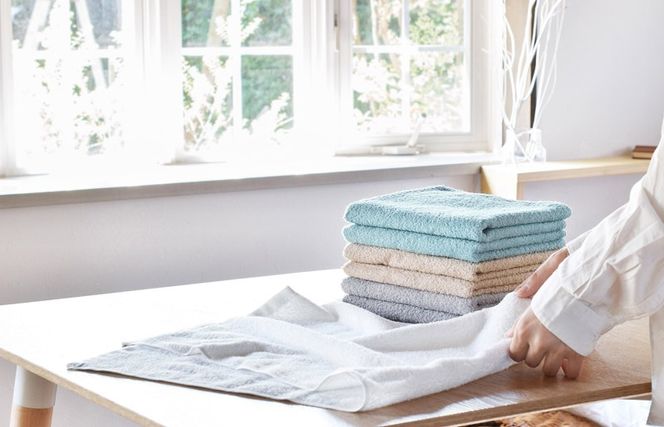 G2044 【スピード発送】毛羽落ち軽減！フェイスタオル6枚ベージュ