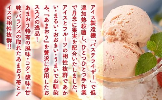 福岡産 あまおうと相性の良いミルクで作った！ あまおうジェラート1000ml　AX028