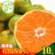 MK1082_【2026年先行予約】訳あり みかん 極早生 箱込 10kg ( 内容量 9.2kg ) サイズミックス 有田みかん 和歌山県産