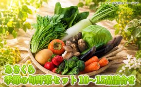 野菜セット おまかせ 10～15種 旬 朝倉市産 着日指定不可 配送不可 離島 詰合せ 