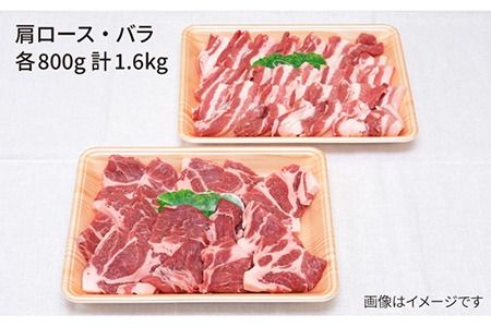 JA糸島 糸島豚 焼肉 セット 肩ロース バラ 糸島市 / JA糸島産直市場 伊都菜彩 [AED004]