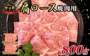 【モリモリ応援】Ａ4等級以上小林市産宮崎牛おためし上質肩ロース（焼肉用）800g 国産 牛肉 お肉 宮崎牛 ブランド牛 黒毛和牛 焼肉 内閣総理大臣賞 