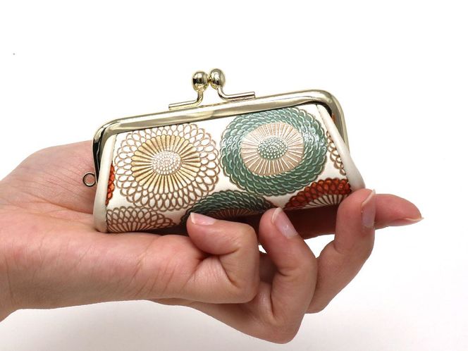 【文庫屋大関】印鑑ケース　笠菊＜若草＞【皮革工芸品】 ファッション小物 民芸品 