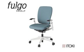 イトーキ『フルゴチェア』ハイバック 肘つき ウレタンキャスター ホワイトフレーム ＣＦ張地：ターコイズブルー（KF437CFM-WWS4F）【EI158W1】