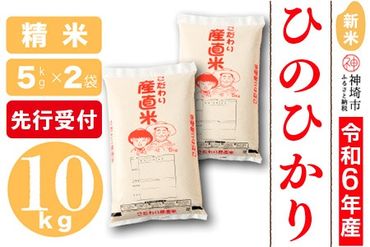 【令和6年産 新米先行受付】ひのひかり 精米 5kg×2【11月中旬より順次発送 おいしい 国産 ブランド 白米 佐賀県 神埼市】(H061224)