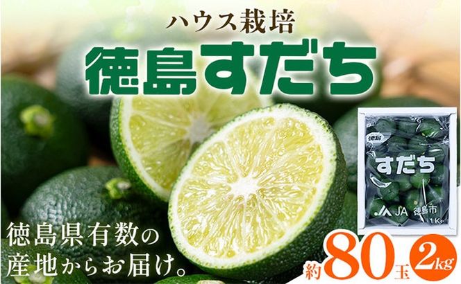 ＜ 先行予約 ＞ 生産量日本一 徳島県産 ハウスすだち 2kg 《2026年6月中旬-8月上旬頃に出荷予定(土日祝除く)》徳島 すだち スダチ 露地 魚 豆腐 冷奴 焼き魚 天ぷら 刺身 徳島県 佐那河内村---sanagouchi_hss_2_2kg---