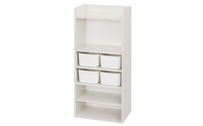 収納棚 ラウンドシェルフ RUSR-50H ホワイト おもちゃ 収納 ラック ボックス アイリスオーヤマ おしゃれ おもちゃ箱 絵本棚 おもちゃ棚 キッズ 子ども シェルフ 北欧 収納棚 子供部屋 ケース 入学 入園 ラウンドシェルフ TV台