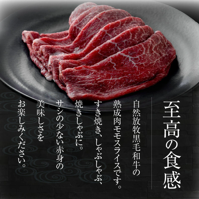 八崎牛の熟成モモスライス約250g×2【贈答向け】 N0105-YC707