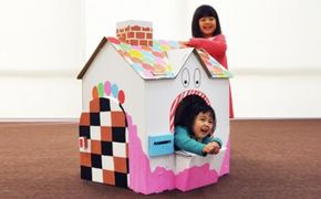 ダンボールマイホーム（ダンボールハウス） 雑貨 おもちゃ 玩具 段ボールハウス 