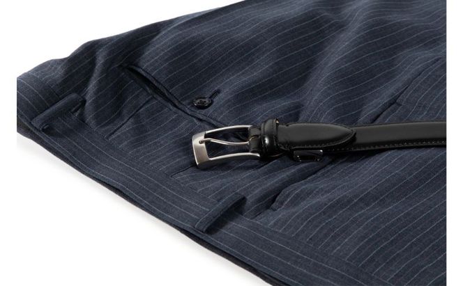 スコッチグレイン監修　オリジナルイタリアンレザーベルト（スムースブラック）　イタリアン ベルト　本革　東京都　墨田区