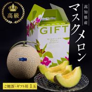 【CF-R7hbk】SKS023　緊急支援　高知県産 高級マスクメロン（ご贈答・ギフト用）1玉入〈南国市共通返礼品〉【発送期間：4月～12月（9カ月）】【1月～3月は気候温度不安定の為出荷不可となります。】