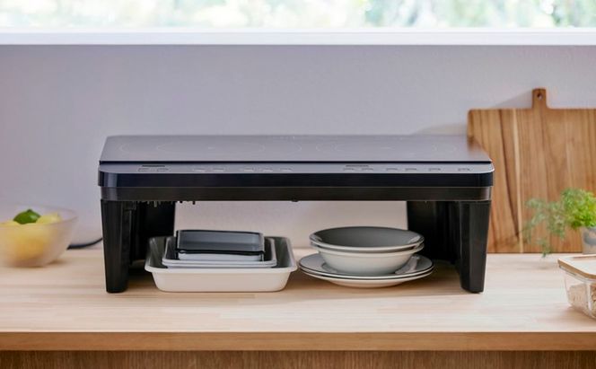 IH 2口IHコンロスタンド付き IHK-WT41S-B IHクッキングヒーター IHコンロ アイリスオーヤマ 2口コンロ コンパクト 工事不要 脚付き 調理 調理家電 キッチン キッチン家電 台所 ギフト プレゼント お祝い 新生活 おすすめ 人気 新生活