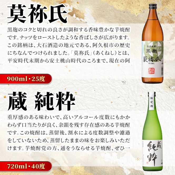 鹿児島本格芋焼酎！コンプリートセット(計10本)「鶴見・莫祢氏・蔵 純粋・かぶと鶴見・かぶと莫祢氏・がんこ焼酎屋・橙華・鶴見黄麹・緋扇・神舞」国産 詰め合わせ 芋 鹿児島県産 酒 アルコール 飲み比べ 父の日 贈答用 ギフト【大石酒造】akn038-53