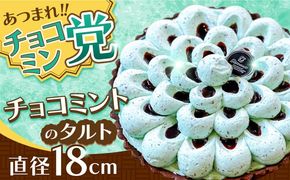 【2026年4月～発送】【こだわりのサクサクタルト】チョコミントのタルト / タルト チョコ ミント 18cm 南島原市 / アトリエジジ[SAA027]