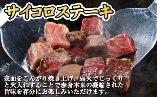 【人気精肉店からお届け】宮崎和牛 赤身焼肉 ＆ 赤身サイコロステーキセット 計1kg（牛肉 和牛 黒毛和牛 赤身 焼肉 ステーキ サイコロ 人気）