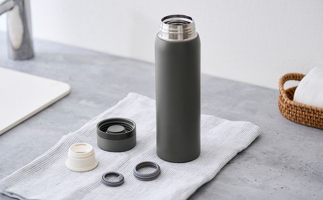 水筒 マグボトル 500ml 洗いやすい おしゃれ SKB-S500 グレー アイリスオーヤマ 保冷 保温 ステンレスケータイボトル スクリュー 水分補給 ステンレスボトル ケータイボトル 遠足 お弁当 