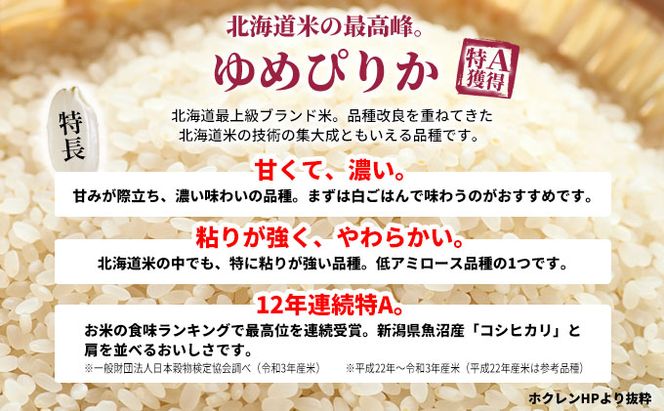 玄米 北海道赤平産 ゆめぴりか 5kg 特別栽培米 【6回お届け】 米 北海道 定期便 お米 ふるさと納税 