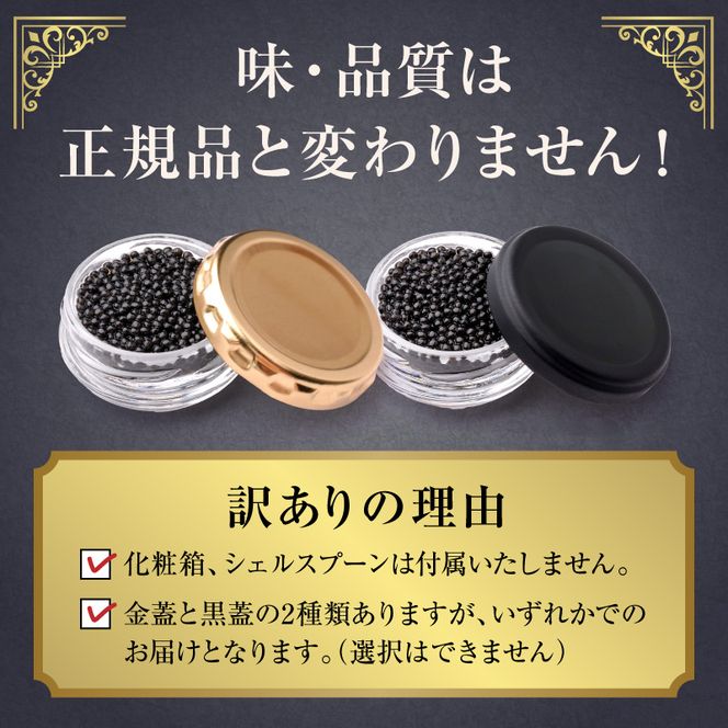 世界三大珍味　本格熟成キャビア　宮崎産キャビア　20g　お試し　訳あり　簡易パッケージ　N027-YB365
