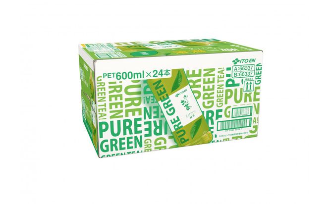 【生活応援寄付額】【定期便6ヶ月】お～いお茶 PURE GUREEN 緑茶 600ml×24本セット［おーいお茶 ピュア グリーン ペットボトル ケース 箱 伊藤園 静岡茶］ 222232_AT069
