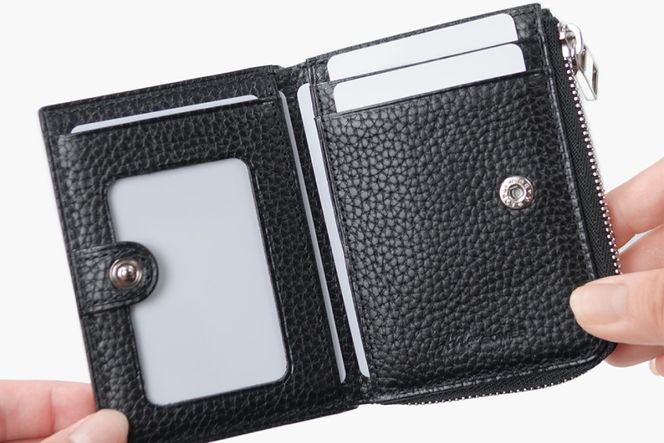 SOMES GL-04 パス＆コインケース ブラック [ソメスサドル 北海道 砂川市 12260873] ソメス バッグ メンズ レディース 本革 革 革製品 鞄 かばん レザー コインケース パスケース 財布