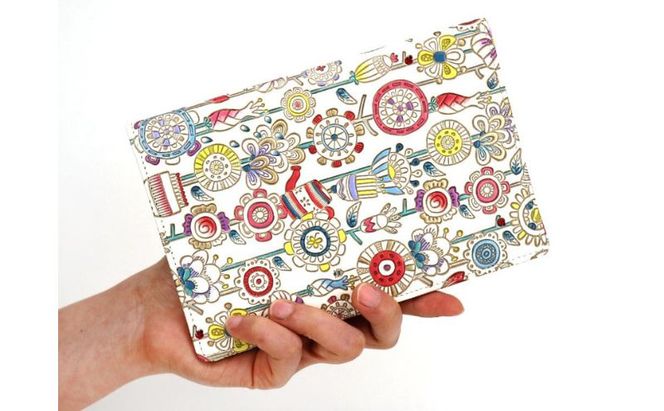 【文庫屋大関】パーソナルホルダー　ガーデン【皮革工芸品】 民芸品 雑貨 日用品 文房具 革小物 革製品 ファイル ケース 