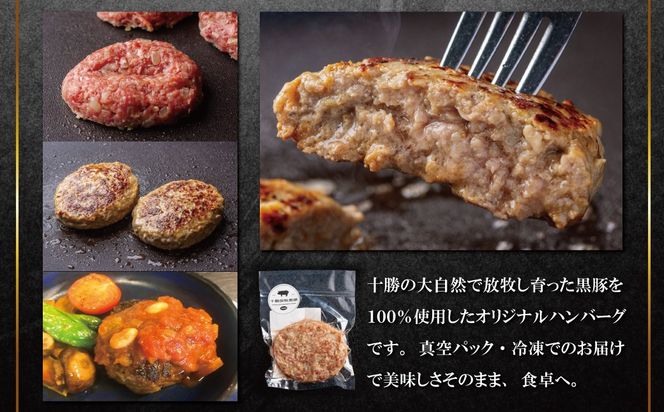 鹿追産　自然放牧黒豚　肉汁たっぷり無添加ハンバーグセット　3ヶ月定期便　150ｇ×10 SKN020